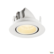 NUMINOS® GIMBLE XS, Deckeneinbauleuchte, 3000 K, 40°, IP20, rund, weiß