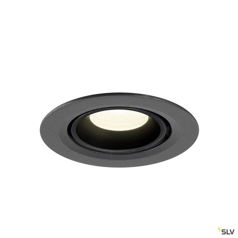 SLV NUMINOS® GIMBLE XS, Deckeneinbauleuchte, 4000 K, 20°, IP20, rund, schwarz
