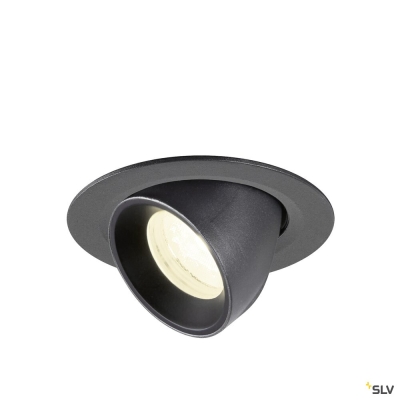 SLV NUMINOS® GIMBLE XS, Deckeneinbauleuchte, 4000 K, 40°, IP20, rund, schwarz
