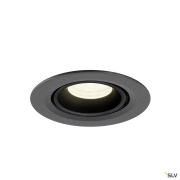 NUMINOS® GIMBLE XS, Deckeneinbauleuchte, 4000 K, 40°, IP20, rund, schwarz