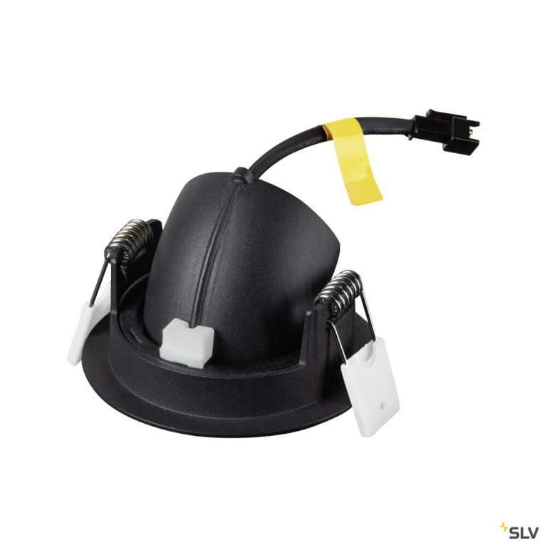SLV NUMINOS® GIMBLE XS, Deckeneinbauleuchte, 4000 K, 40°, IP20, rund, schwarz / weiß