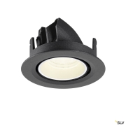 NUMINOS® GIMBLE XS, Deckeneinbauleuchte, 4000 K, 40°, IP20, rund, schwarz / weiß