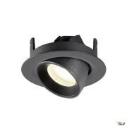 NUMINOS® GIMBLE XS, Deckeneinbauleuchte, 4000 K, 55°, IP20, rund, schwarz