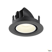 NUMINOS® GIMBLE XS, Deckeneinbauleuchte, 4000 K, 55°, IP20, rund, schwarz / weiß