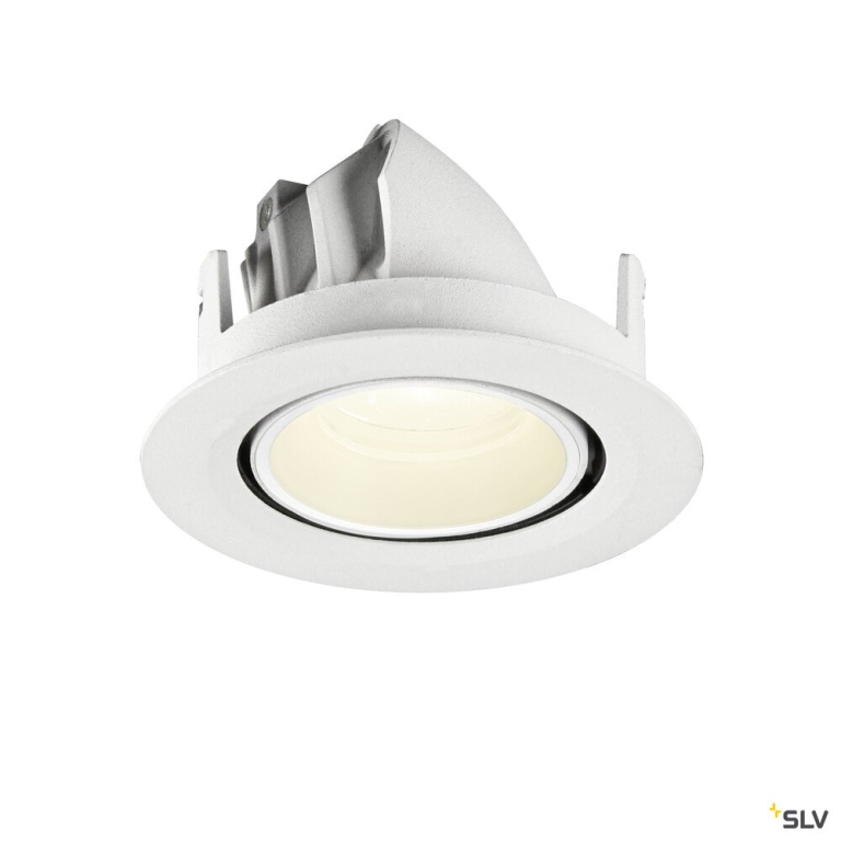 SLV NUMINOS® GIMBLE XS, Deckeneinbauleuchte, 4000 K, 20°, IP20, rund, weiß
