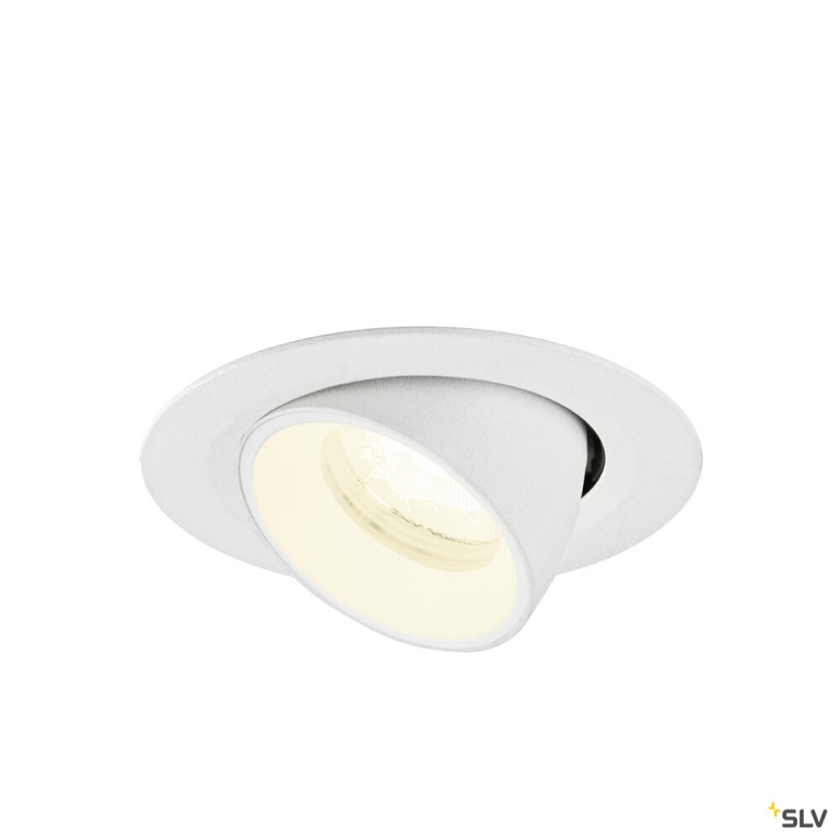 SLV NUMINOS® GIMBLE XS, Deckeneinbauleuchte, 4000 K, 40°, IP20, rund, weiß