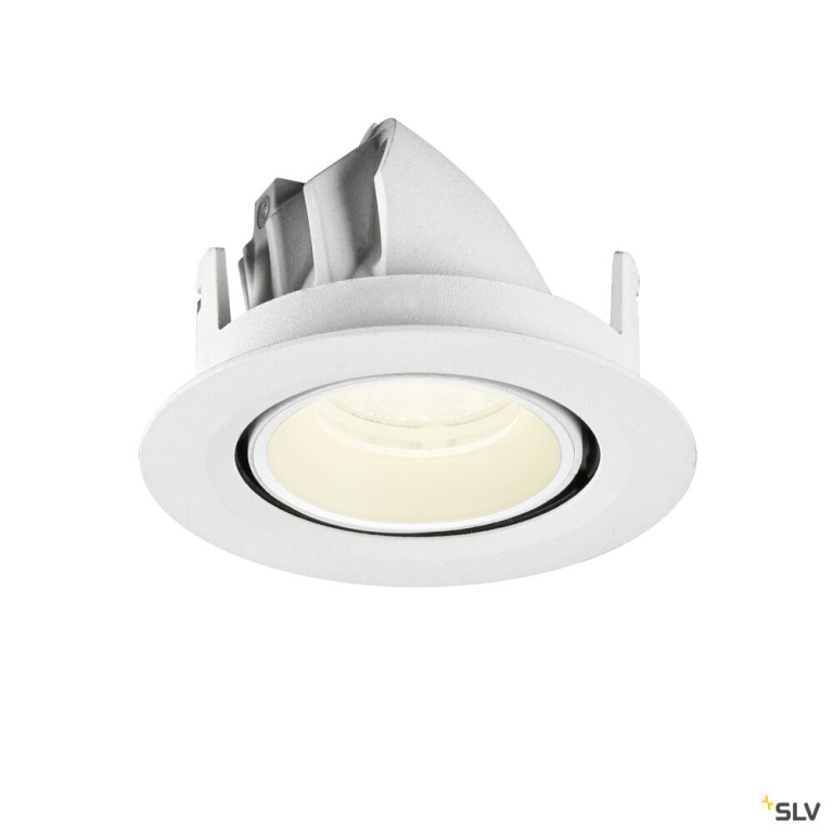 SLV NUMINOS® GIMBLE XS, Deckeneinbauleuchte, 4000 K, 40°, IP20, rund, weiß