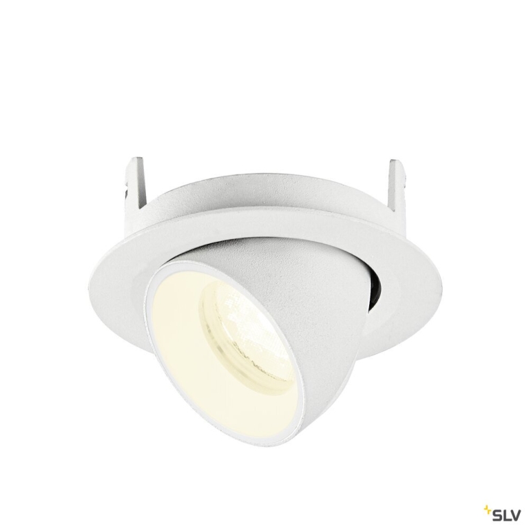SLV NUMINOS® GIMBLE XS, Deckeneinbauleuchte, 4000 K, 40°, IP20, rund, weiß