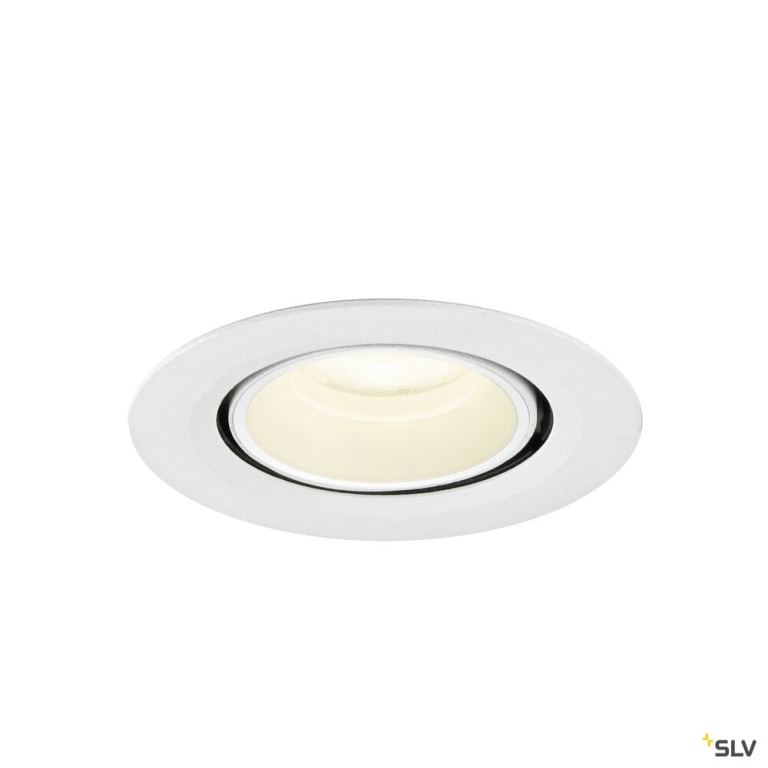 SLV NUMINOS® GIMBLE XS, Deckeneinbauleuchte, 4000 K, 55°, IP20, rund, weiß