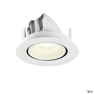 SLV NUMINOS® GIMBLE XS, Deckeneinbauleuchte, 4000 K, 55°, IP20, rund, weiß