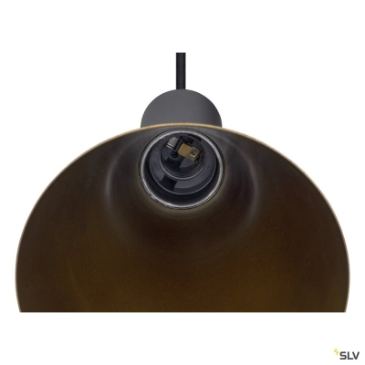 SLV LALU® CONE 15, Leuchtenschirm, E27 Base, Mix&Match, H: 17 cm, schwarz / bronze