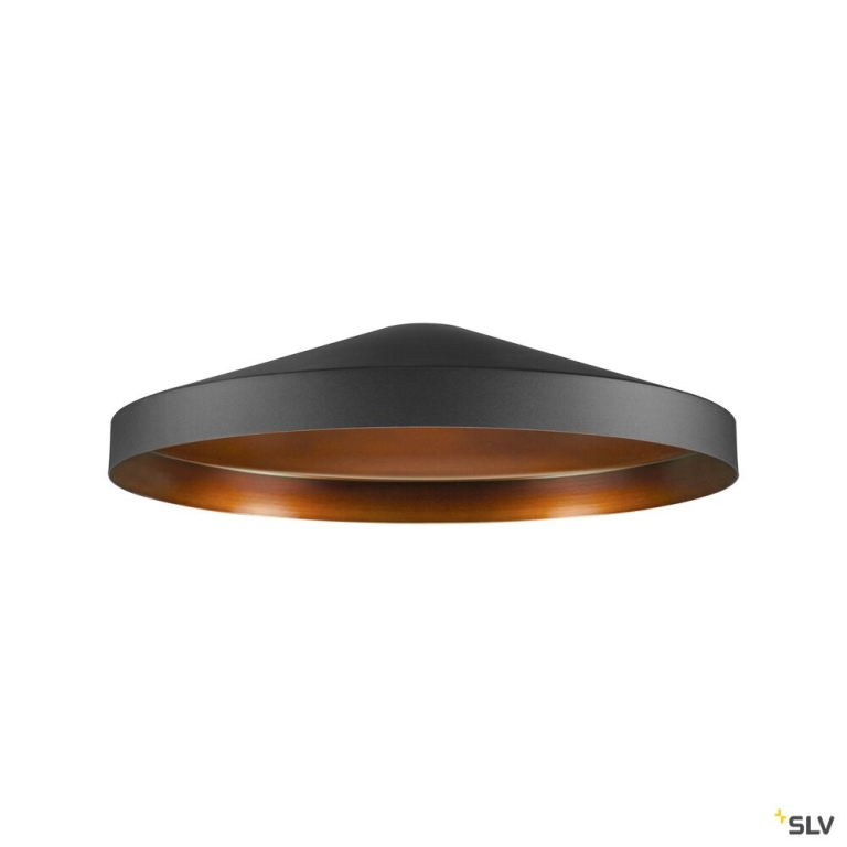 SLV LALU® TETRA 36, Leuchtenschirm, E27 Base, Mix&Match, H: 8.9 cm, schwarz / bronze