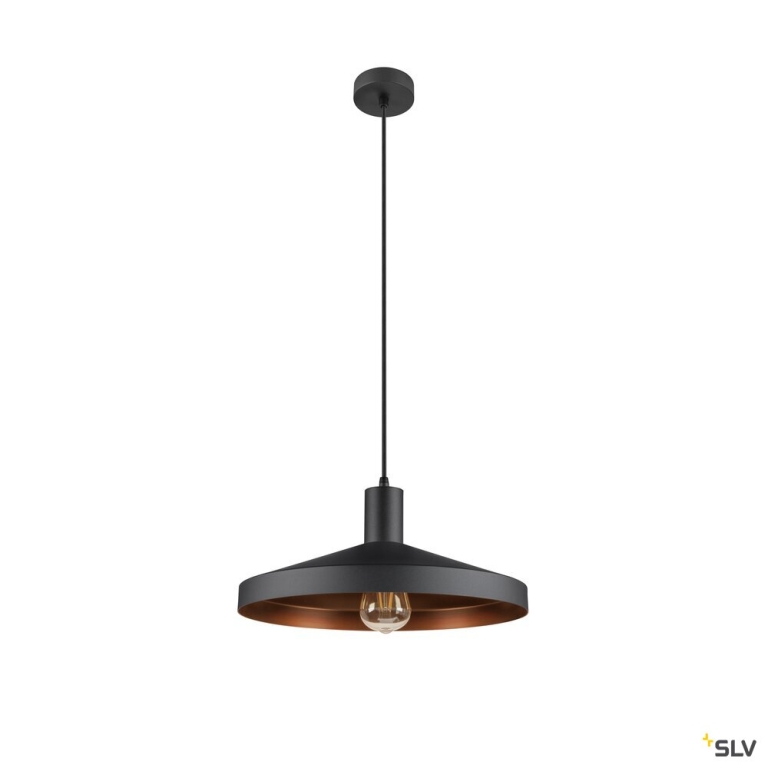 SLV LALU® TETRA 36, Leuchtenschirm, E27 Base, Mix&Match, H: 8.9 cm, schwarz / bronze