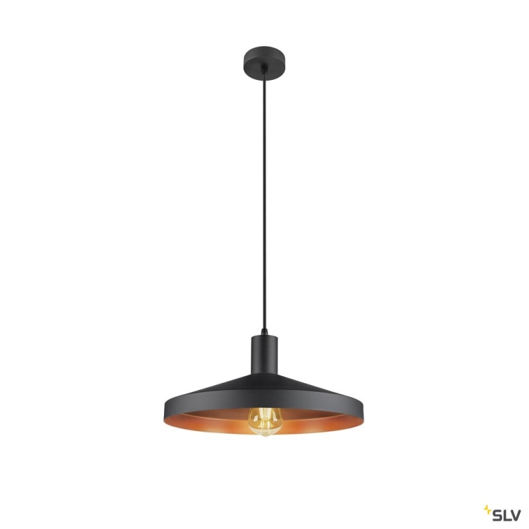 SLV LALU® TETRA 36, Leuchtenschirm, E27 Base, Mix&Match, H: 8.9 cm, schwarz / bronze