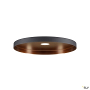 LALU® PLATE 33, Leuchtenschirm, E27 Base, Mix&Match, H: 1.5 cm, schwarz / bronze