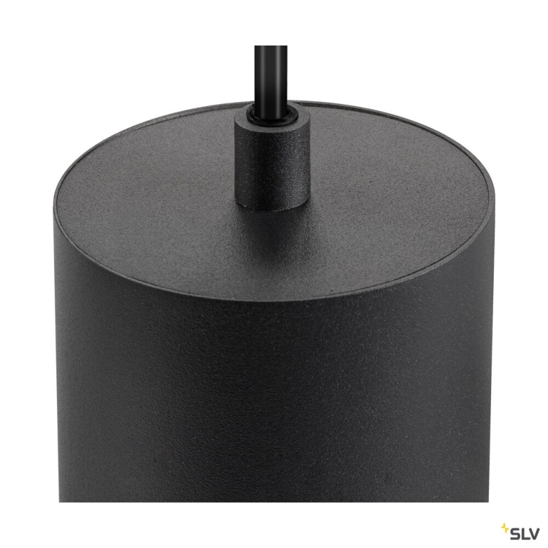 SLV ASTO TUBE, 1~ Pendelleuchte, GU10, Pendellänge 250 cm, 1 x max. 10 W, schwarz