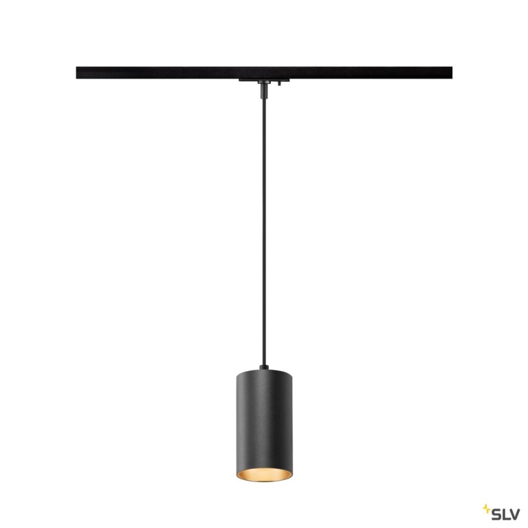 SLV ASTO TUBE, 1~ Pendelleuchte, GU10, Pendellänge 250 cm, 1 x max. 10 W, schwarz