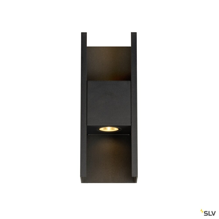 SLV FLATT II, Wandaufbauleuchte, PHASE, 2700 K, 9.5 W, schwarz