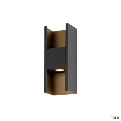 SLV FLATT II, Wandaufbauleuchte, PHASE, 2700 K, 9.5 W, schwarz
