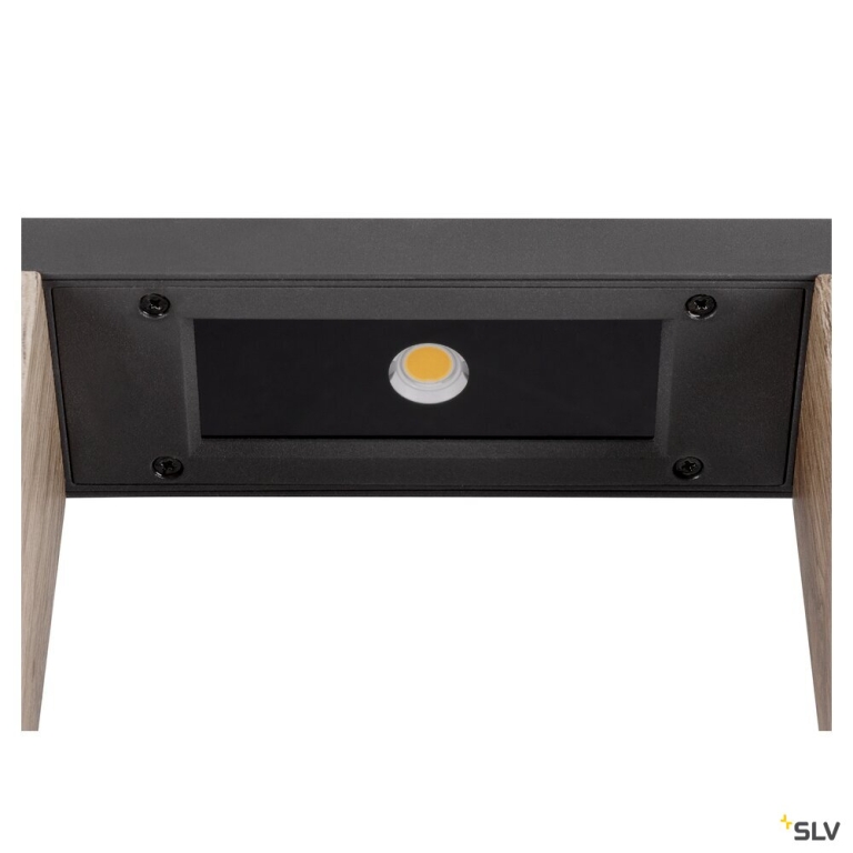 SLV FLATT II 62, Stehleuchte, PHASE, 2700 K, IP65, quadratisch, anthrazit / braun