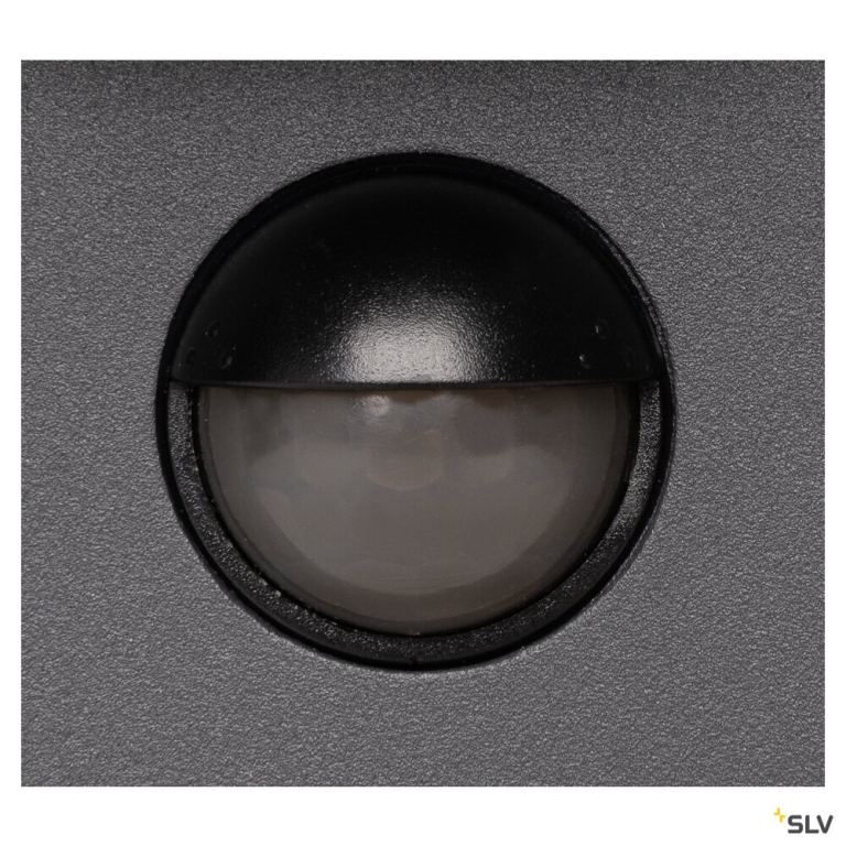 SLV FLATT II, Wandaufbauleuchte, SENSOR, 2700 K, max. 10 W, schwarz