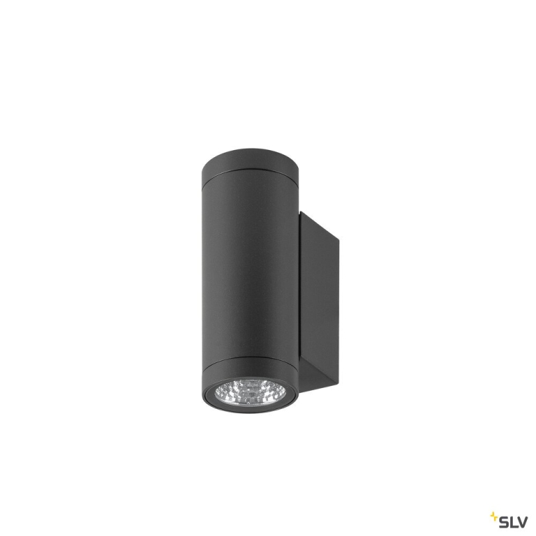 SLV HELIA PRO S, Wandaufbauleuchte, single, DALI, P2, zylindrisch, 2700 K, 6 W, 24°, anthrazit