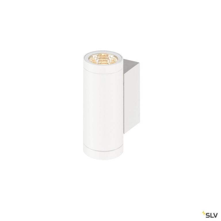 SLV HELIA PRO S, Wandaufbauleuchte, up/down, DALI, P2, zylindrisch, 2700 K, 12 W, 24°, weiß