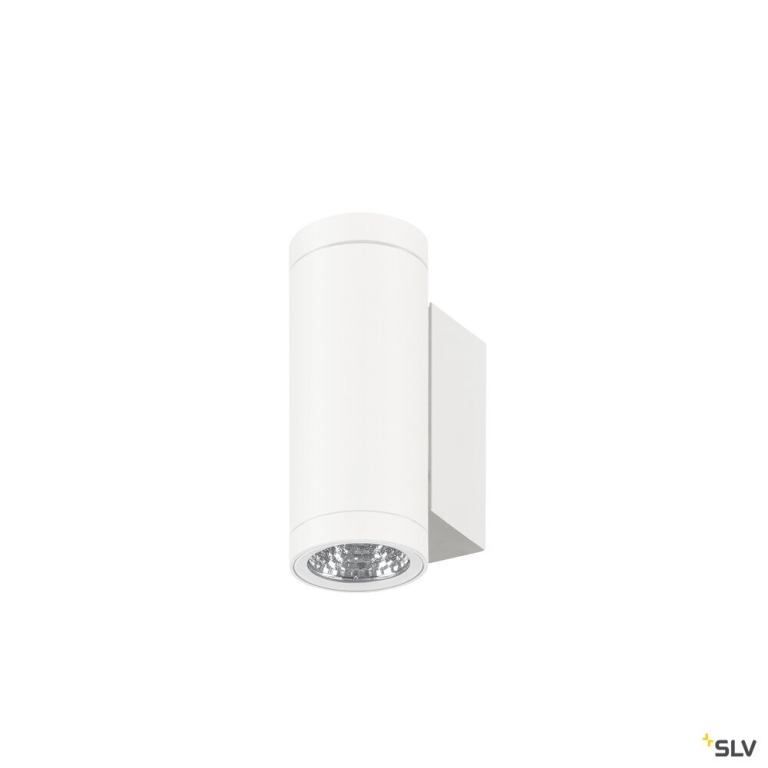 SLV HELIA PRO S, Wandaufbauleuchte, up/down, DALI, P2, zylindrisch, 2700 K, 12 W, 24°, weiß