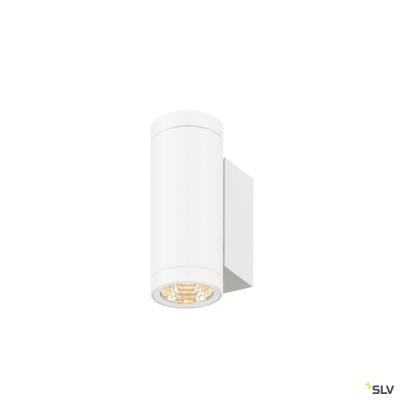 SLV HELIA PRO S, Wandaufbauleuchte, up/down, DALI, P2, zylindrisch, 2700 K, 12 W, 24°, weiß