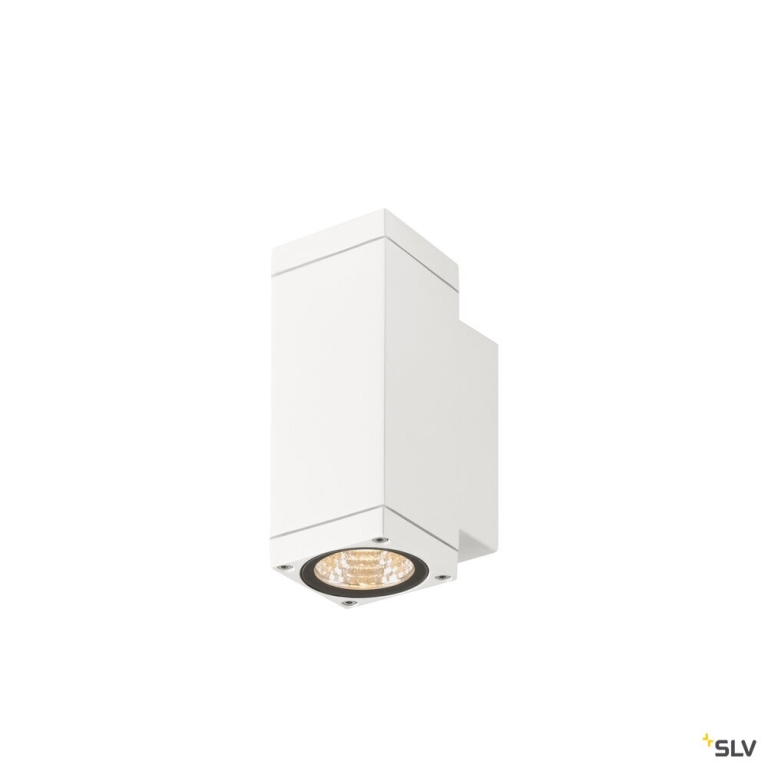 SLV THEO PRO S, Wandaufbauleuchte, up/down, DALI, P1, rechteckig, 2700 K, 6 W, 24°, weiß