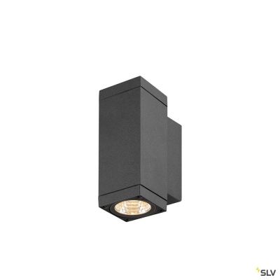 SLV THEO PRO S, Wandaufbauleuchte, up/down, DALI, P2, rechteckig, 2700 K, 12 W, 24°, anthrazit