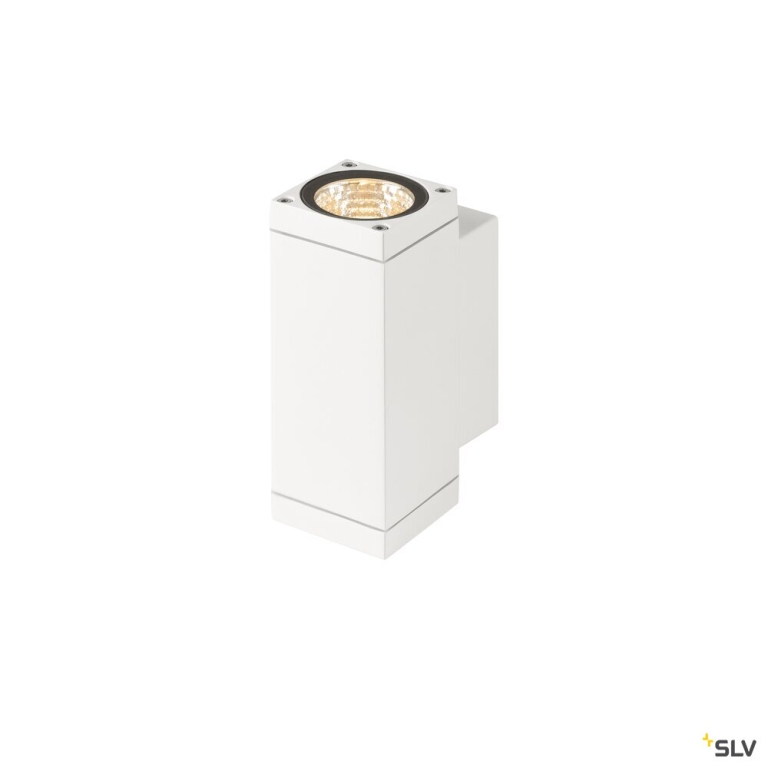 SLV THEO PRO S, Wandaufbauleuchte, up/down, DALI, P2, rechteckig, 2700 K, 12 W, 24°, weiß