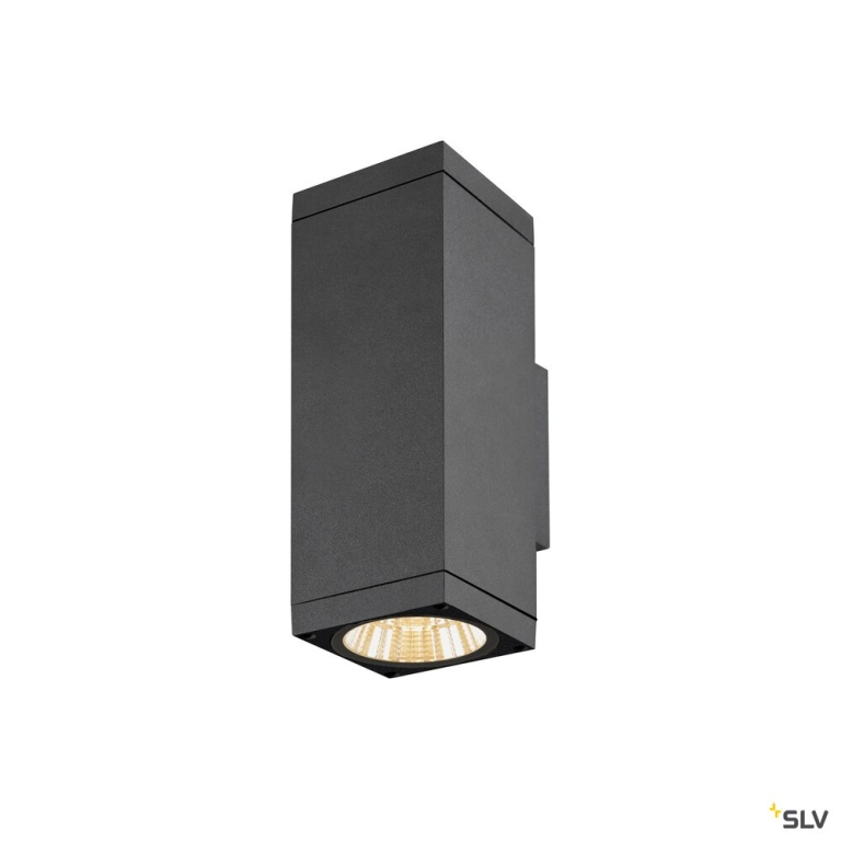 SLV THEO PRO L, Wandaufbauleuchte, single, DALI, P1, rechteckig, 2700 K, 10 W, 24°, anthrazit