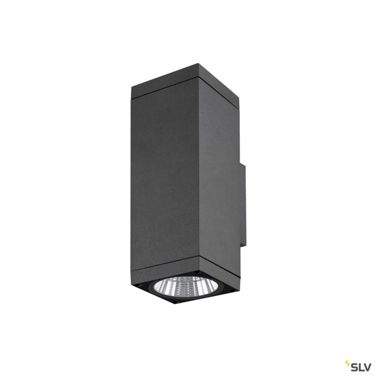SLV THEO PRO L, Wandaufbauleuchte, up/down, DALI, P2, 2700 K, 30 W, touch, 24°, anthrazit
