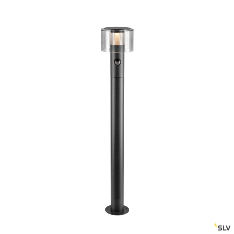 SLV TAHA II 90, Stehleuchte, SENSOR, 2200/2700 K, IP54, zylindrisch, schwarz