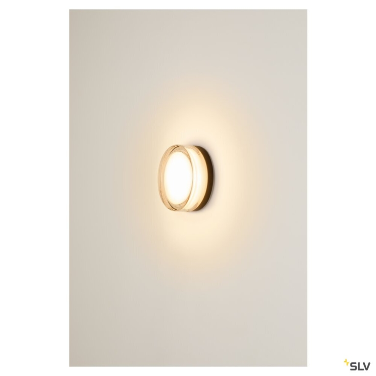 SLV CYFT XL, Wand- und Deckenaufbauleuchte, 2700/3000/4000 K, 15 W, PHASE, 125°, IP65 schwarz / klar