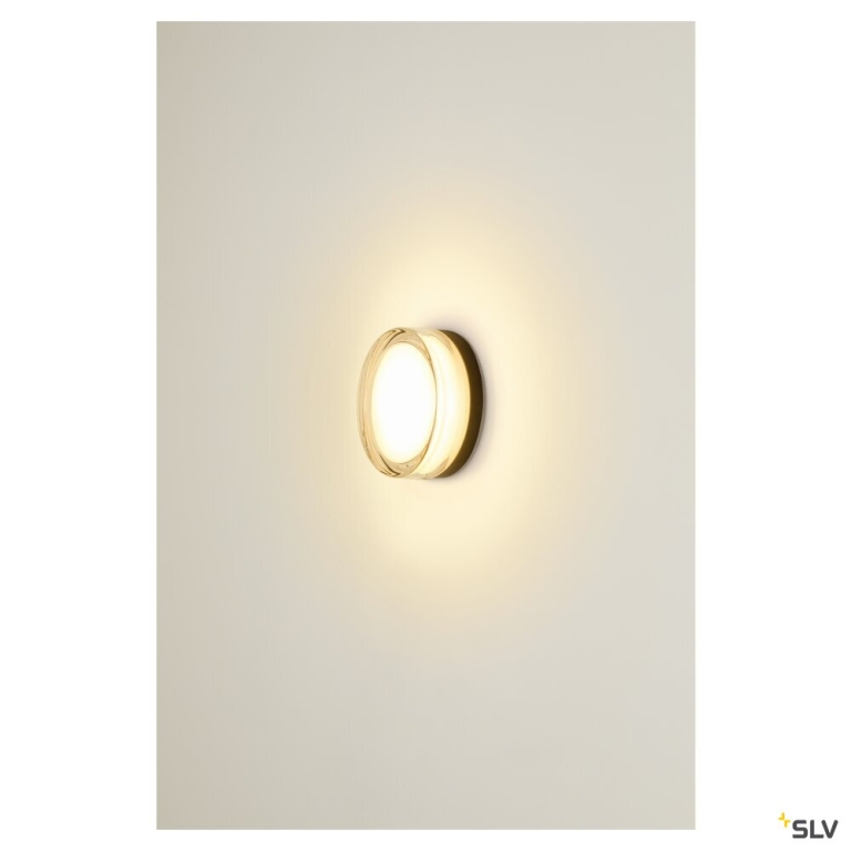 SLV CYFT XL, Wand- und Deckenaufbauleuchte, 2700/3000/4000 K, 15 W, PHASE, 125°, IP65 schwarz / klar