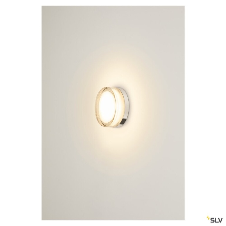 SLV CYFT XL, Wand- und Deckenaufbauleuchte, 2700/3000/4000 K, 15 W, PHASE, 125°, IP65 schwarz / klar