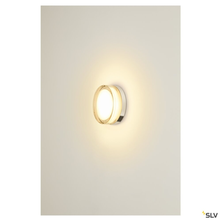 SLV CYFT XL, Wand- und Deckenaufbauleuchte, 2700/3000/4000 K, 15 W, PHASE, 125°, IP65 schwarz / klar