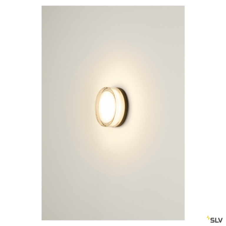 SLV CYFT XL, Wand- und Deckenaufbauleuchte, 2700/3000/4000 K, 15 W, PHASE, 125°, IP65 schwarz / klar
