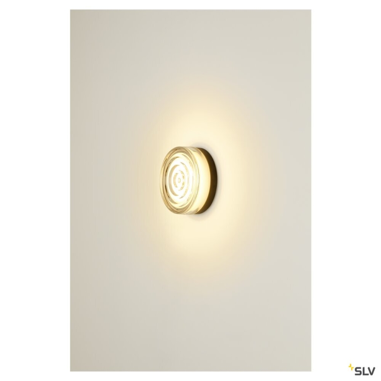 SLV CYFT WAVE XL, Wand- und Deckenaufbauleuchte, 2700/3000/4000 K, 15 W, PHASE, 105°, IP65 schwarz / klar