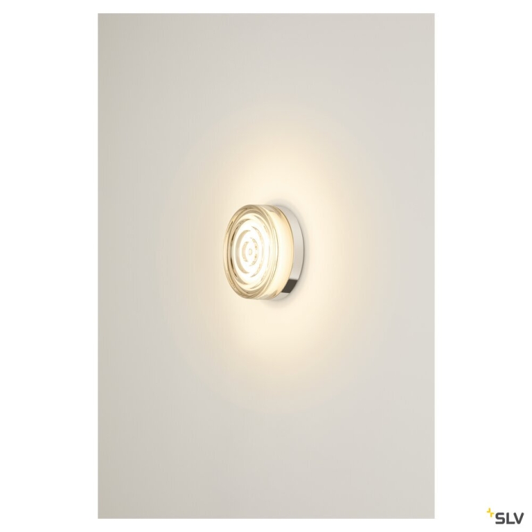 SLV CYFT WAVE XL, Wand- und Deckenaufbauleuchte, 2700/3000/4000 K, 15 W, PHASE, 105°, IP65 schwarz / klar