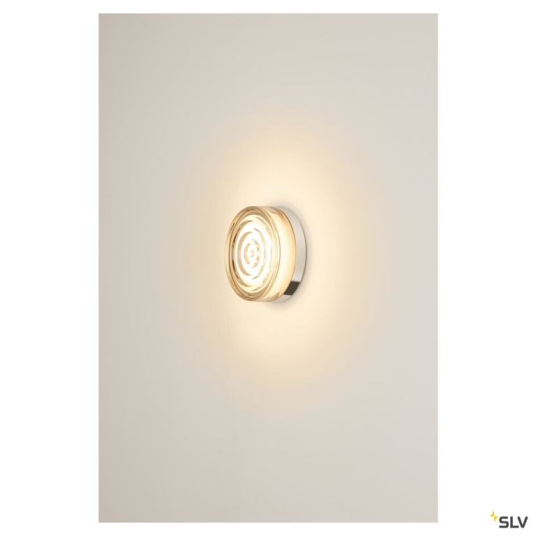 SLV CYFT WAVE XL, Wand- und Deckenaufbauleuchte, 2700/3000/4000 K, 15 W, PHASE, 105°, IP65 schwarz / klar