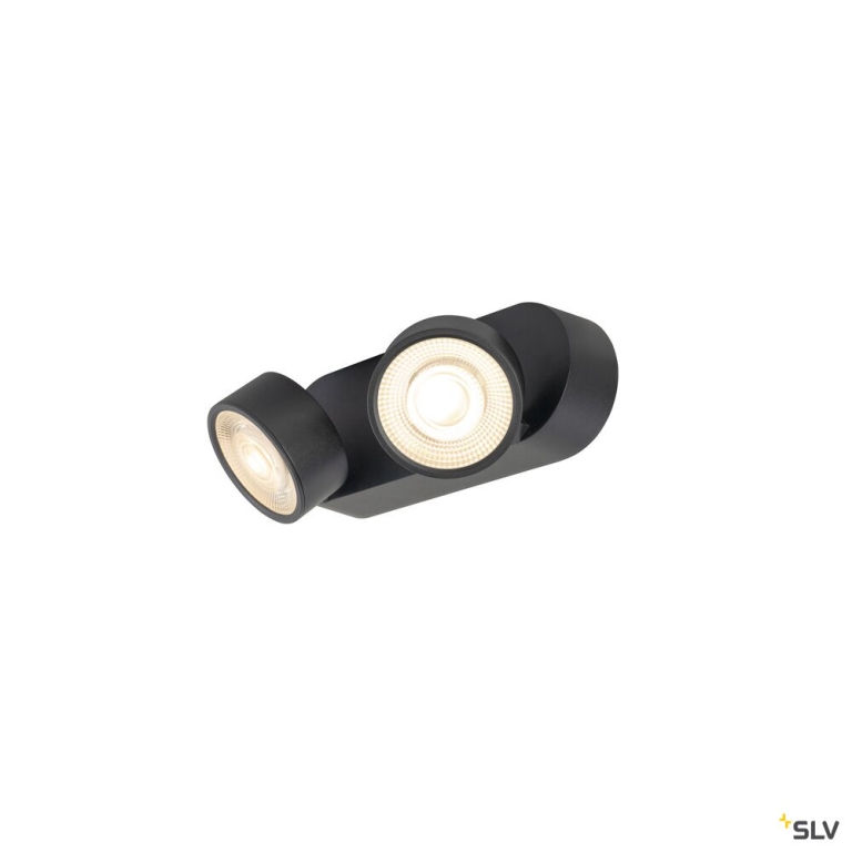 SLV KALU 2.0, Wand- und Deckenaufbauleuchte, PHASE, 2700 K, 19 W, 36°, schwarz