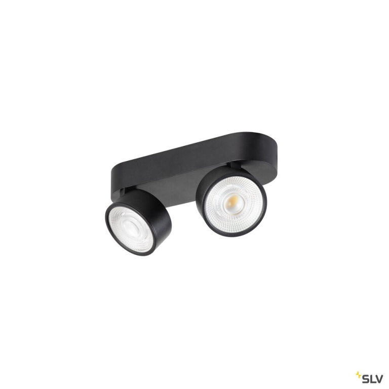 SLV KALU 2.0, Wand- und Deckenaufbauleuchte, PHASE, 2700 K, 19 W, 36°, schwarz