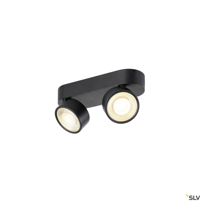 SLV KALU 2.0, Wand- und Deckenaufbauleuchte, PHASE, 3000 K, 19 W, 36°, schwarz
