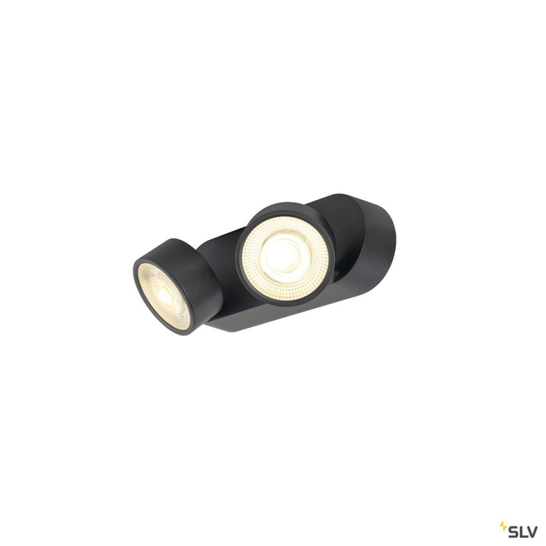 SLV KALU 2.0, Wand- und Deckenaufbauleuchte, PHASE, 3000 K, 19 W, 36°, schwarz