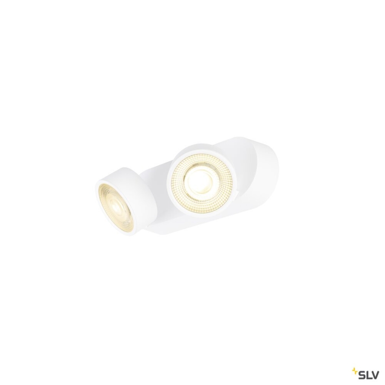 SLV KALU 2.0, Wand- und Deckenaufbauleuchte, PHASE, 3000 K, 19 W, 36°, weiß