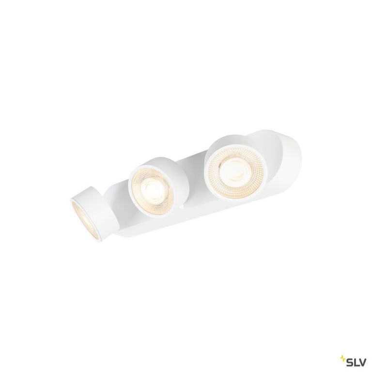 SLV KALU 2.0, Wand- und Deckenaufbauleuchte, PHASE, 2700 K, 28 W, 36°, weiß