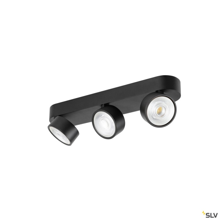 SLV KALU 2.0, Wand- und Deckenaufbauleuchte, PHASE, 3000 K, 28 W, 36°, schwarz